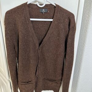 Tumi Women’s Brown Button-Front V-Neck Cardigan